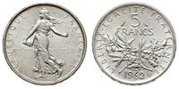 5 franków 1962, srebro "835" 12.03 g, piękne, Ga