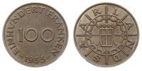 100 franków 1955, Paryż, miedzionikiel, piękne, 