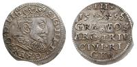 trojak 1595, Ryga, moneta z końca blachy, ładny,