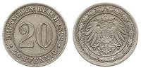 20 fenigów 1892 A, Berlin, AKS 10, Jaeger 14
