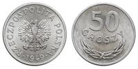 50 groszy 1949, Warszawa, aluminium, piękne, Par