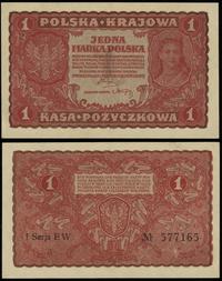 1 marka polska 23.08.1919, seria I-EW, numeracja
