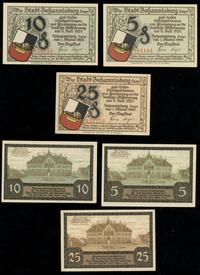 zestaw: 5, 10, 25 fenigów 01.10.1921, razem 3 sz