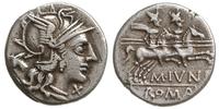 denar 145 pne, Rzym, Aw: Głowa Romy w hełmie w p