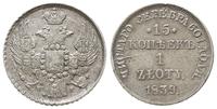 15 kopiejek = 1 złoty 1839 НГ, Petersburg, wybit