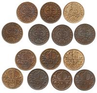 zestaw monet groszowych 1932-1938, Warszawa, raz