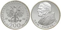 200 złotych 1986, Szwajcaria, Jan Paweł II, stem
