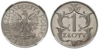 1 złoty 1929, Warszawa, bardzo ładne, moneta w p