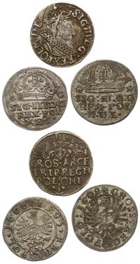 zestaw: 1 x trojak (1621), 2 x grosz (1608, 1609