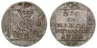 grosz srebrny 1767, Warszawa, wąska korona, Plag