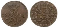 grosz 1790 EB, Warszawa, płaska korona nad monog