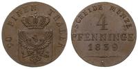 4 fenigi scheide münze (1/90 talara) 1839 A, Ber