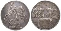 talar wikariacki 1711, Drezno, Aw: Król na koniu