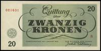 getto Teresin w Czechach, zestaw bonów: 1, 2, 5, 10, 20, 50 i 100 koron, 1.01.1943