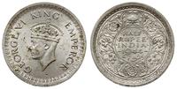 1/2 rupii 1944, Bombaj, srebro "500", miejscowa 