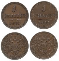 zestaw: 1 krajcar 1851 A (Wiedeń) i 1 krajcar 18