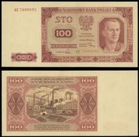 100 złotych 1.07.1948, seria AE, numeracja 79998