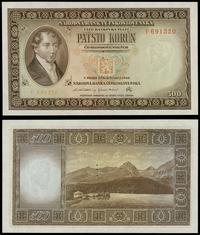 500 koron 12.03.1946, seria F, numeracja 691320 