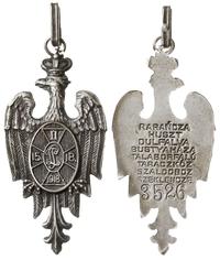 Polska, Żołnierska odznaka pamiątkowa Rarańcza-Huszt 1918, wykonana z blachy srebr..