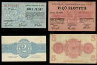 2 i 5 złotych 1939, seria 2C 634094 oraz 1D 7840