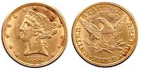 5 dolarów 1882, Filadelfia, złoto, 8.36 g