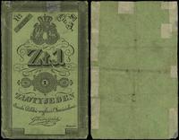 1 złoty 1831, podpis Głuszyński, gruby zielony p