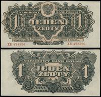 1 złoty 1944, OBOWIĄZKOWYM, seria ХВ 498596, bez