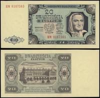 20 złotych 1.07.1948, seria HM 0167565, Lucow 12