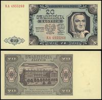 20 złotych 1.07.1948, seria KA 4955268, Lucow 12