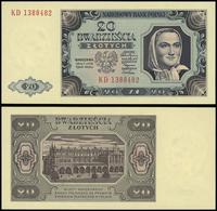 20 złotych 1.07.1948, seria KD 1388482, Lucow 12