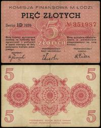5 złotych 1939, seria ID 351987, Podczaski D-010