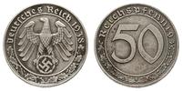 50 fenigów 1938/F, Stuttgart, J. 365