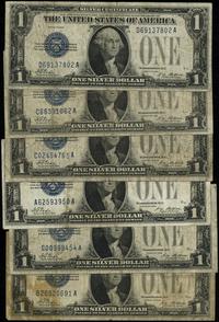 6 x 1 dolar 1928, podpisy Tate i Mellon, razem 6