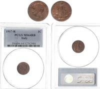 1 cent 1917, Rzym, moneta w pudełku PCGS MS 64, 