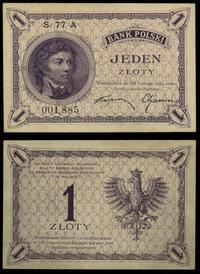 1 złoty 28.02.1919, seria S.77.A, numeracja 001,