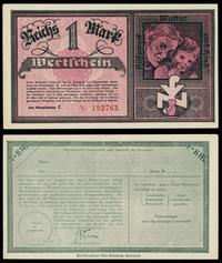 1 Reichs Mark'a ważna do 31.03.1944, bon pomocy 