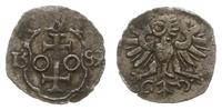 denar 1589, Wschowa, Aw: Tarcza herbowa Wschowy,