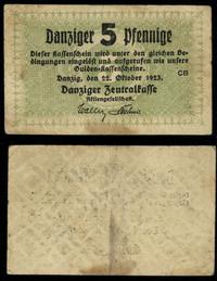 5 fenigów 22.10.1923, seria CB, Miłczak G22, Jab
