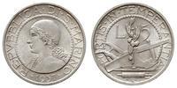 5 lirów 1937, Rzym, srebro 5.04 g, KM 9
