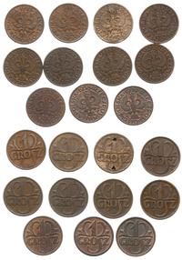 lot 11 monet o nominale 1 grosz, 1 x 1925r., 2 x
