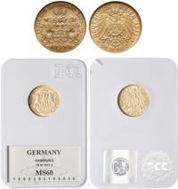 10 marek 1911/J, Hamburg, moneta w pudełku GCN M