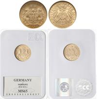 10 marek 1913/J, Hamburg, piękne, moneta w pudeł