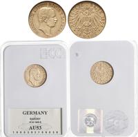 10 marek 1906/E, Muldenhütten, moneta w pudełku 
