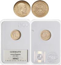 10 marek 1906/F, Stuttgart, piękne, moneta w pud