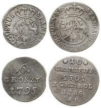 lot 2 monet, 1. 10 groszy 1788, Warszawa, 2. 6 g