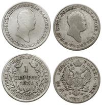 lot 2 monet, 1. złotówka 1822, Warszawa, 2. złot