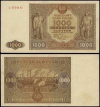 1.000 złotych 15.01.1946, seria L, numeracja 315