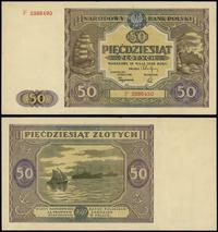 50 złotych 15.05.1946, seria P, numeracja 298649