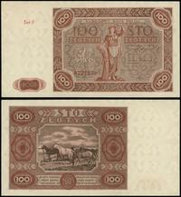 100 złotych 15.07.1947, seria F, numeracja 87279
