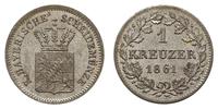 1 krajcar 1861, Monachium, piękny, AKS 156